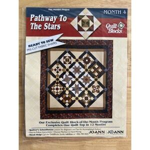 Joann 2001 Pathway To The Stars Quilt Block Kit Month 4 TURNABOUT
